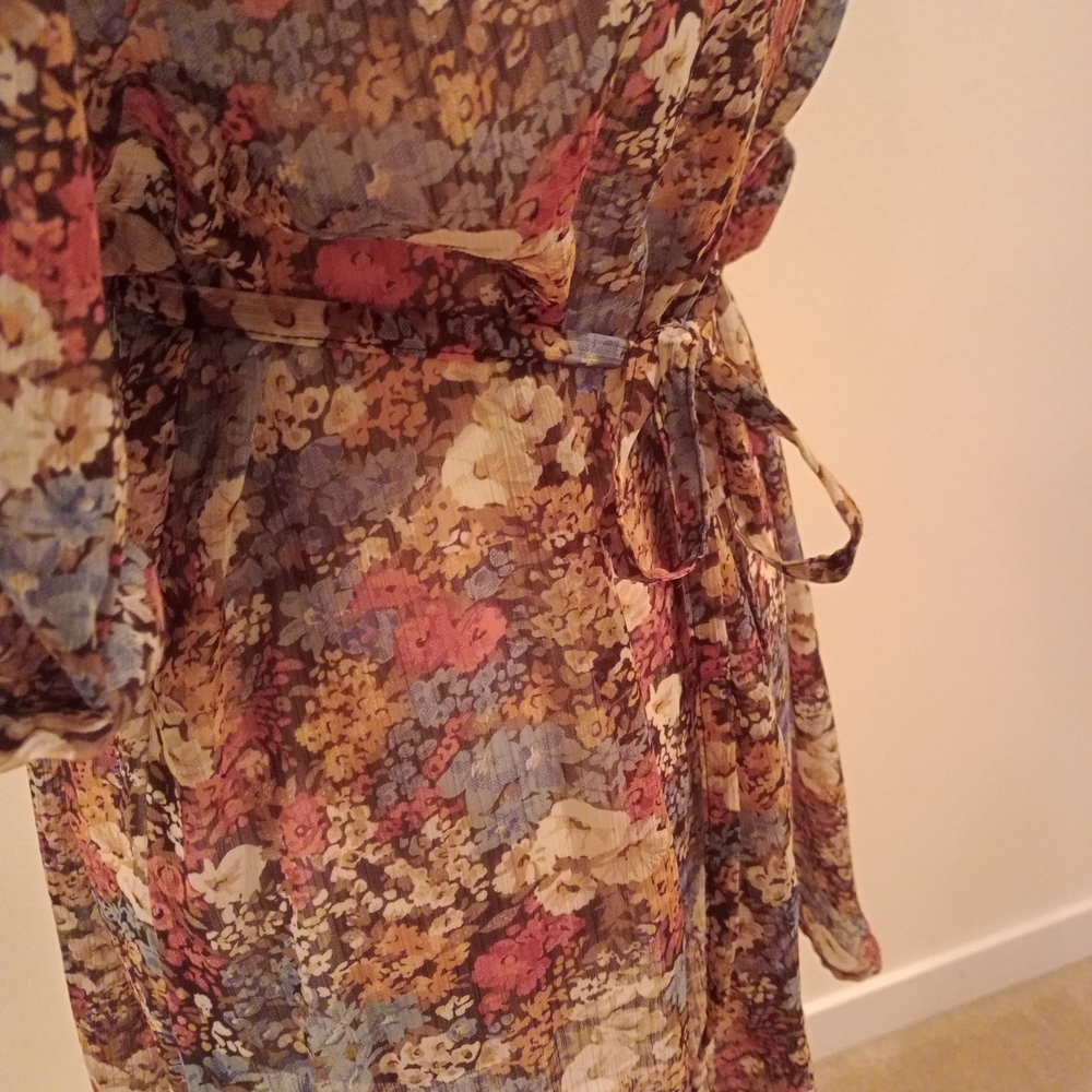 American Rag Floral Sheer Blouse - Multicolor - Picture 3 of 9